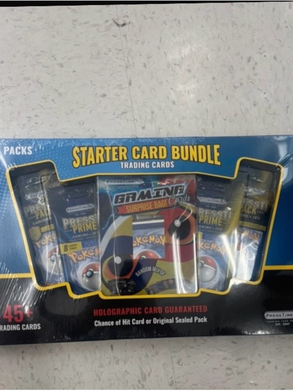 Pokemon Starter Card Bundle Blue & Yellow Packaging